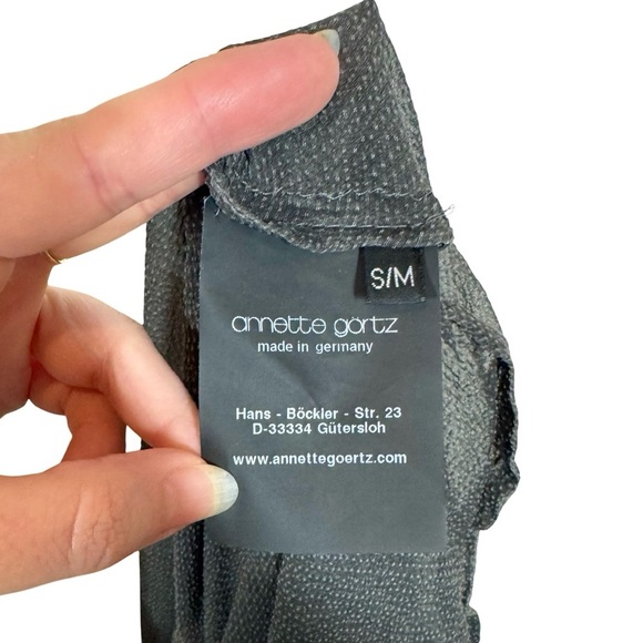 Annette Görtz Goertz Rio 100% Silk Sheer Asymmetrical Crossover Blouse 16104 - Picture 9 of 10